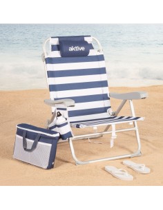 Cadeira de praia náutica dobrável com múltiplas posições | Distria 2