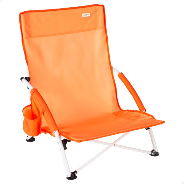 Aktive Cadeira de praia dobrável com bolso lateral | Distria