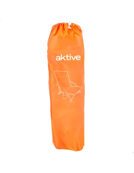 Aktive Cadeira de praia dobrável com bolso lateral | Distria