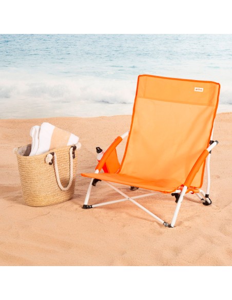 Aktive Cadeira de praia dobrável com bolso lateral | Distria