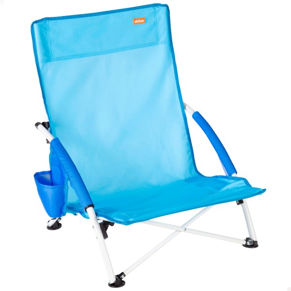 Cadeira de praia dobrável azul marinho Aktive | Distria