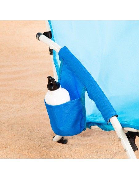 Cadeira de praia dobrável azul marinho Aktive | Distria