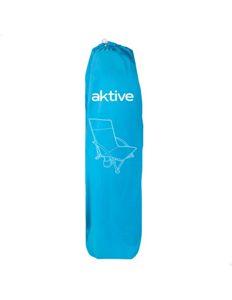 Cadeira de praia dobrável azul marinho Aktive | Distria