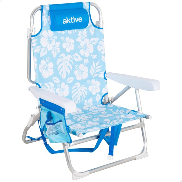 Aktive Cadeira de praia dobrável com múltiplas posições e bolsos | Distria
