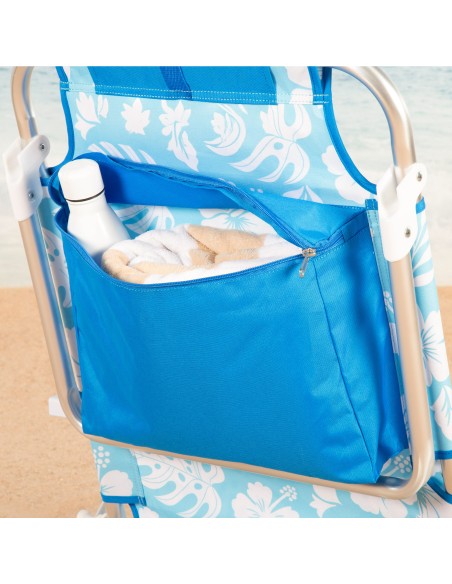 Aktive Cadeira de praia dobrável com múltiplas posições e bolsos | Distria