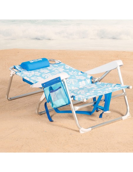 Aktive Cadeira de praia dobrável com múltiplas posições e bolsos | Distria