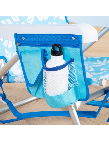 Aktive Cadeira de praia dobrável com múltiplas posições e bolsos | Distria