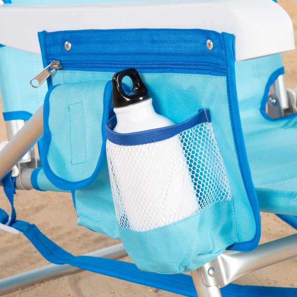 Cadeira de praia dobrável multiposições azul | Aktive