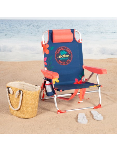 Cadeira de praia dobrável multiposições Aktive | Distria