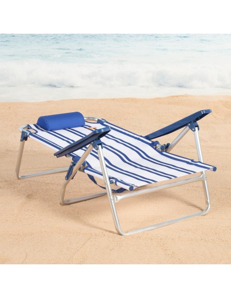Cadeira de praia dobrável 48x45x83 cm Aktive | Distria