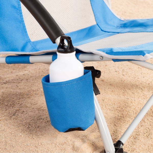 Cadeira dobrável Aktive com guarda-sol e suporte para copos | Distria