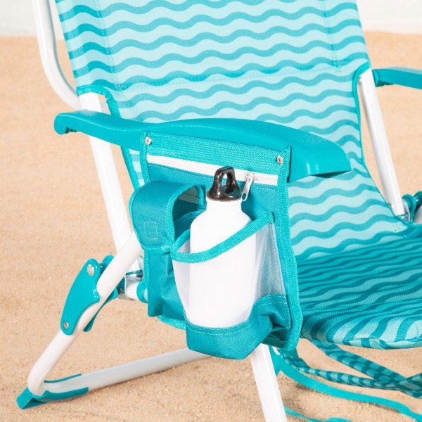 Cadeira de praia dobrável azul 48x58x76 cm Aktive | Distria