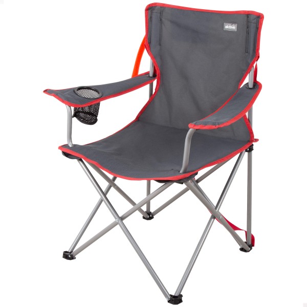 Cadeira camping dobrável com porta-copos 47x47x82 cm Aktive | Distria
