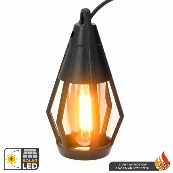 Cordão de luzes com 10 lanternas Aktive | Distria