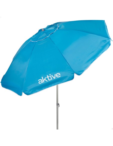Guarda-sol de praia azul Aktive com proteção UV50 | Distria