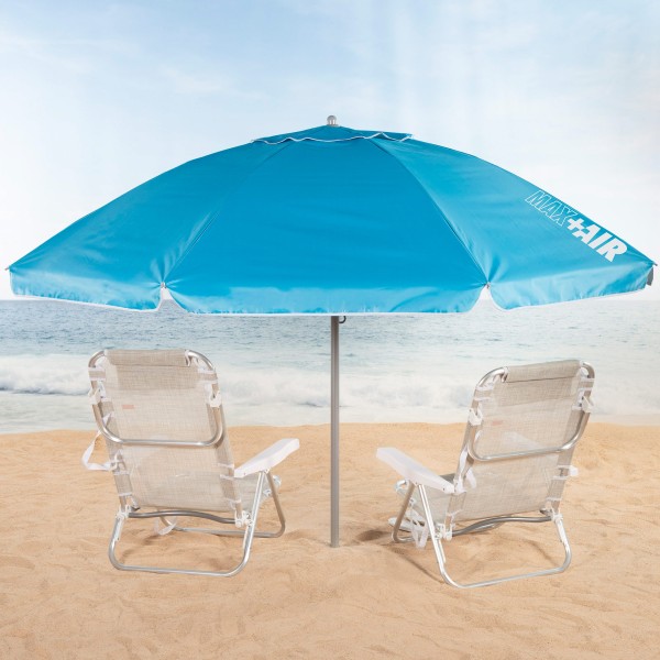 Guarda-sol de praia azul Aktive com proteção UV50 | Distria