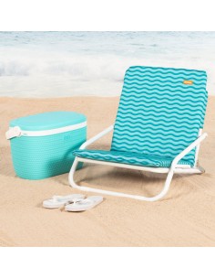Cadeira de praia leve Aktive com pega azul | Distria 2