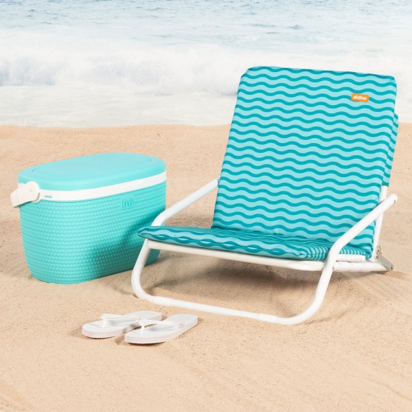 Cadeira de praia leve Aktive com pega azul | Distria