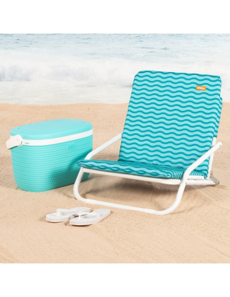 Cadeira de praia leve Aktive com pega azul | Distria