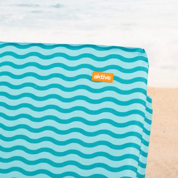 Cadeira de praia leve Aktive com pega azul | Distria