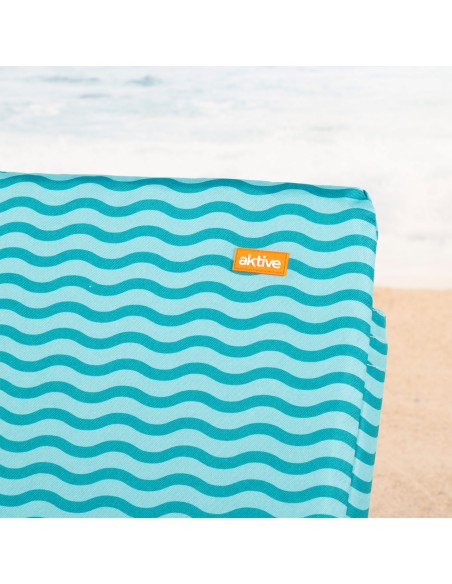Cadeira de praia leve Aktive com pega azul | Distria
