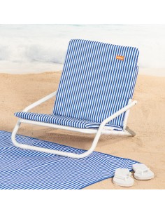 Cadeira de praia leve Aktive às riscas azuis e brancas | Distria 2