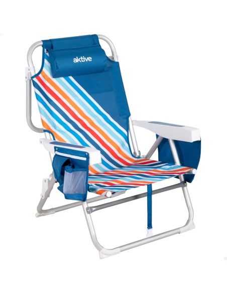Cadeira de praia desdobrável Aktive anti-entalamento | Distria