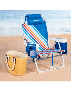 Cadeira de praia desdobrável Aktive anti-entalamento | Distria 2