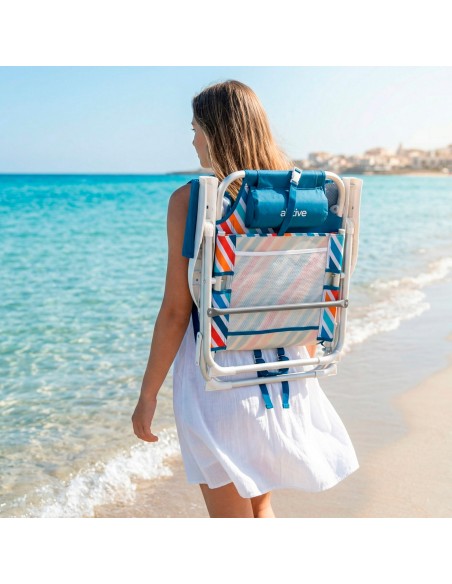 Cadeira de praia desdobrável Aktive anti-entalamento | Distria