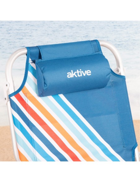 Cadeira de praia desdobrável Aktive anti-entalamento | Distria