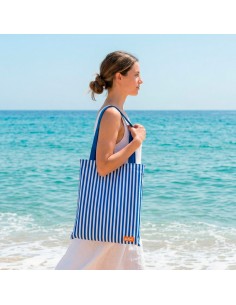 Tapete de praia dobrável Aktive às riscas 200x150 cm | Distria 2