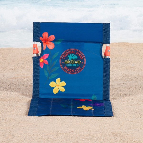 Esteira de praia reclinável Aktive estampada com encosto | Distria