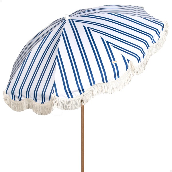 Aktive Guarda-sol de praia 200 cm com franjas listradas | Distria