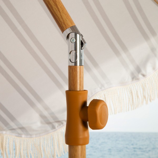Aktive Guarda-sol de praia 200 cm com franjas listradas | Distria