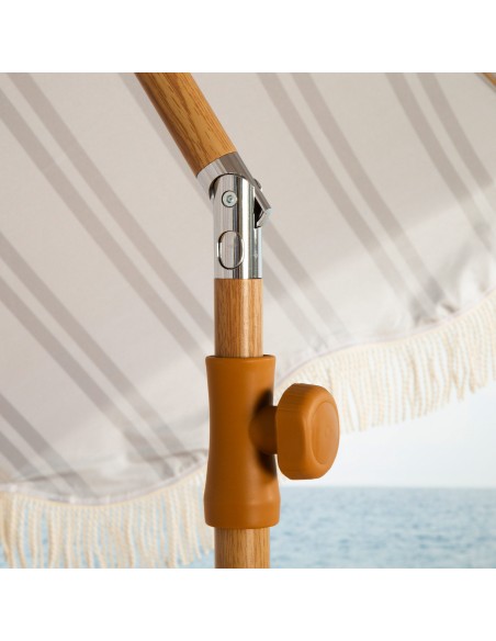 Aktive Guarda-sol de praia 200 cm com franjas listradas | Distria