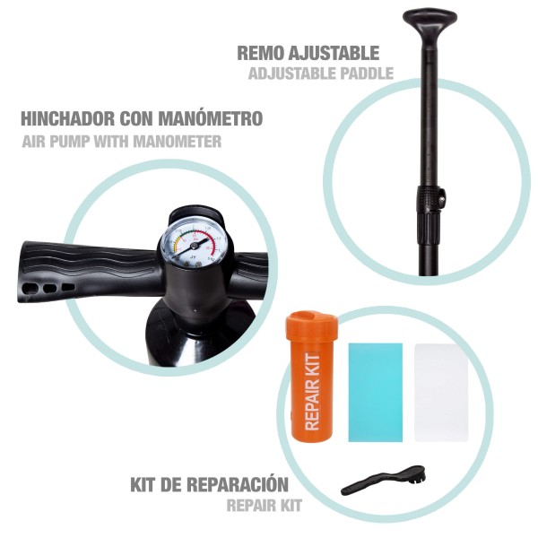 Prancha de stand up paddle inflável para adultos Aktive | Distria