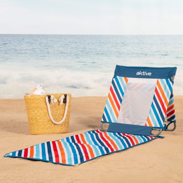 Tapete de praia dobrável compartimento térmico 175x55 cm | Distria