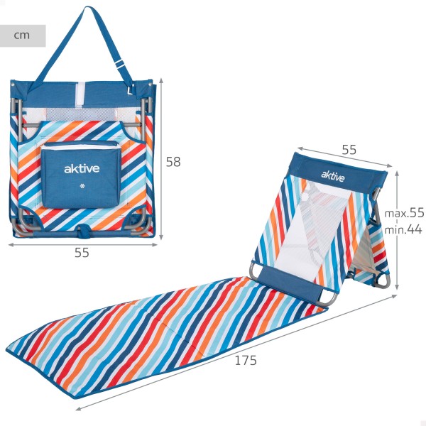 Tapete de praia dobrável compartimento térmico 175x55 cm | Distria