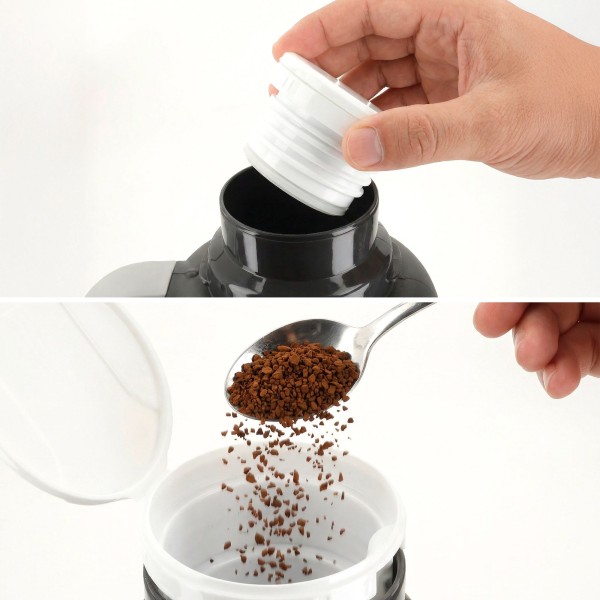 Garrafa térmica cinza de 500ml com copo | Distria