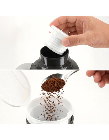 Garrafa térmica cinza de 500ml com copo | Distria