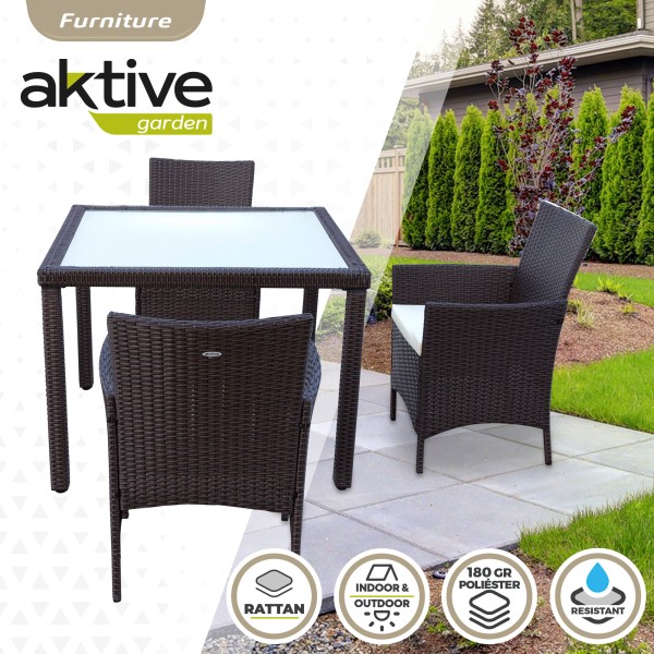 Conjunto de móveis de jardim e terraço para 4 pessoas | Móveis de jardim