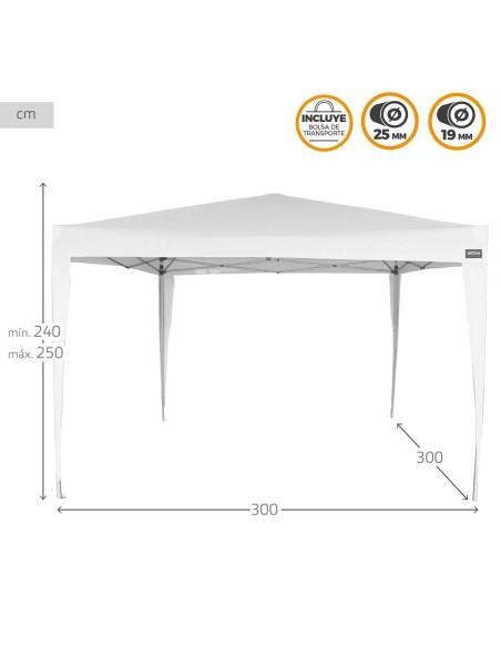 Gazebo de jardim dobrável e ajustável em altura | Distria