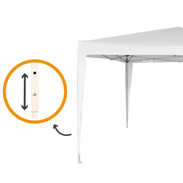 Gazebo de jardim dobrável e ajustável em altura | Distria