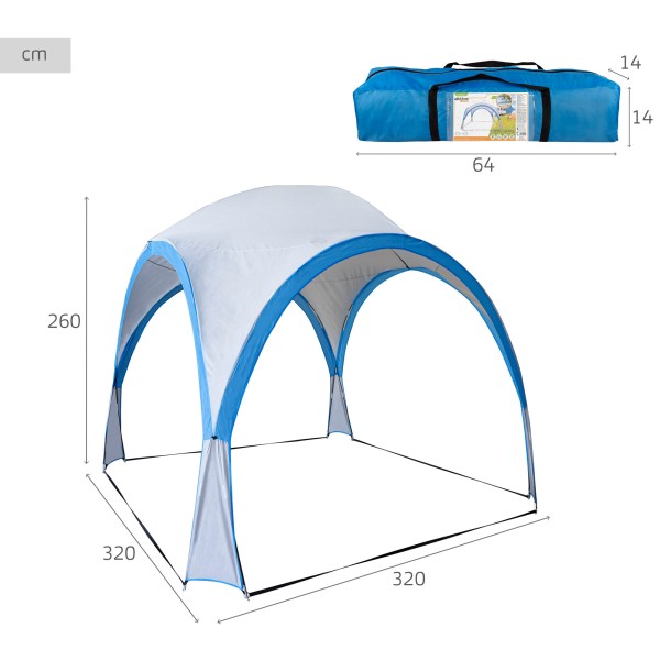 Toldo impermeável para campismo e praia | Distria