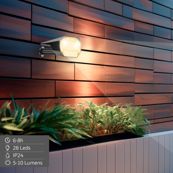 Farol solar LED de luz quente com 2 intensidades | Distria