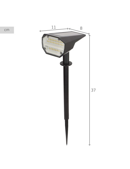 Farol solar LED de luz quente com 2 intensidades | Distria