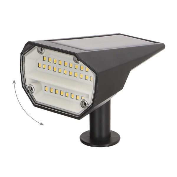 Farol solar LED de luz quente com 2 intensidades | Distria