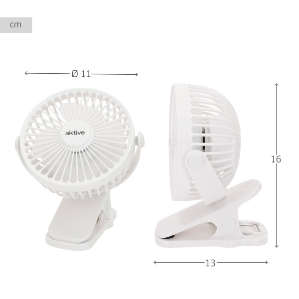 Ventilador de pinça manual 2 em 1 Aktive | Distria