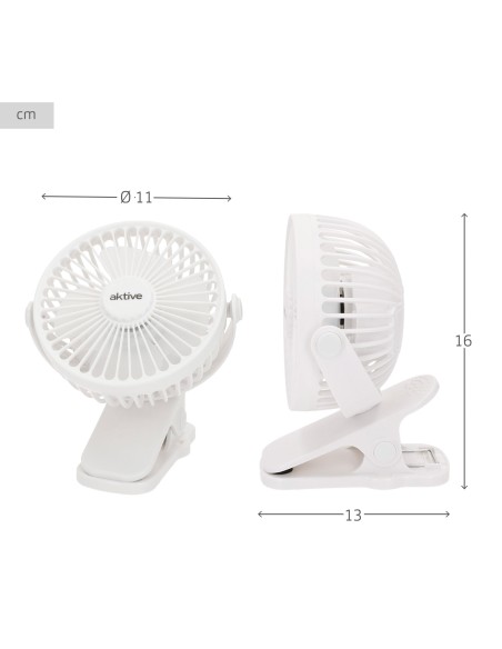 Ventilador de pinça manual 2 em 1 Aktive | Distria
