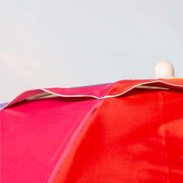 Aktive Guarda-sol de praia com 16 varetas, 200 cm, multicolorido, inclinável, proteção UV50